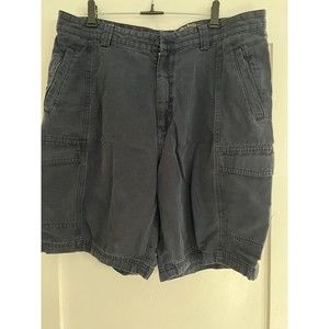 Tommy Bahama Relax Shorts Mens 35 Gray Cotton Lyocell Beach Outdoor Casual